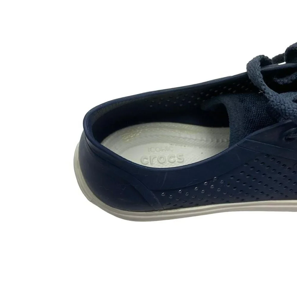 CROCS Citilane Roka Blue & White Sneakers Women's Size‎ W6 Shoes Lace-Up